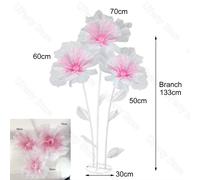 3pcs Gigante Sposa Fiori Matrimonio Grande Gauze Artificiale Con IN Piedi Base