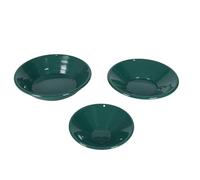 3Pcs Gold Pan Set 14.96in 13.98in 10.43in Green for Panning Gold Mining Parts Accessories Safe Fast Lightweight Strong Practical Tool for Alluvial Gold Mining and Exploration