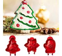 3Pcs Hand Pie Molds Christmas Dough Presser Pocket Pie Molds Mini Pocket Pie Molds Hand Pie Press Mold Maker Xmas Gloves Tree Snowflake Pie Mold