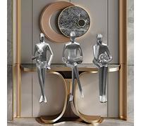 3Pcs Home Decor Thinker Figure Moderna Resina Seduto Scultura Ornamenti Per La Casa Per Soggiorno ufficio Libreria Scrivania Arte Astratta Azione Statua arredamento Accenti da collezione Regalo