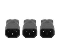 3Pcs IEC320 C14 to C5 Power Adapter 250V 2500W PVC Shell