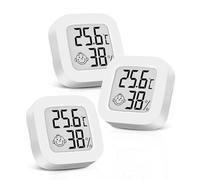 3PCS Igrometro Termometro per Interni Digitale Monitor di Temperatura e umidometro Mini Misuratore di Umidità Accurato, Termometro d'atmosfera Ambiente per Il Benessere in Ufficio e in casa