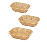 3pcs Imitazione Rattan Intrecciato Snack Cesto di Immagazzinaggio Multiuso Ottagonale Pane Frutta Vassoio Desktop Candy Piatto Oggetto Domest
