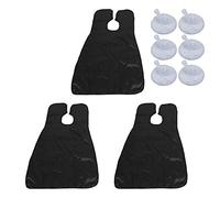 3PCS Impermeabile Uomo Beard Catcher Barba Taglio Rasatura Mantello Grembiule Strumento per lo styling dei capelli a casa (Nero)