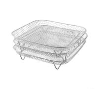 3pcs impilabile Air Fryer Rack in acciaio inossidabile per cucinare più pasti