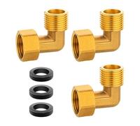 3pcs In Ottone Robusto 1/2 Pollice 90 Gradi Raccordo Gomito Maschio a Femmina Filettatura per Uso Domestico Tubo Acqua Adattatore In Ot