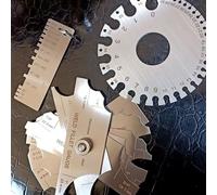 3Pcs Inossidabile Metallo Foglio Spessore Calibro Rotondo Doppio Lato Guage