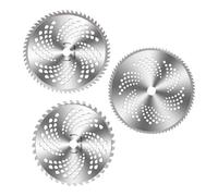 3PCS Lama per Sega Circolare, 40 60 80 Denti Decespugliatore Trimmer Lame mangiatore di alghe Affilato Duro d'Acciaio Giardino Prato Inglese, Lama per Decespugliatore, Disco per Decespugliatore