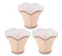 3pcs lampadario paralume moderno e14 clip -on in tessuto paralume per hotel ktv clubs albicocca