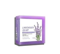 3PCS Lavender Handmade Essential Oil Soap Bar,For Body & Face Deep Cleaning,Moisturizing,Brightening, Natural Plant-based Essential Oil Soap
