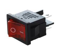 3pcs Luce Rossa 4 Pin Dpst Onoff a Pressione Barca a Bilanciere 6A250V 10A