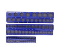 3Pcs Magnetic Socket Organizer Set, 1/2in 3/8in 1/4in Standard Deep Metric Socket Holder - Magnetic Socket Organizer Set, Magnetic Socket Holder Set, Socket Organizer Set