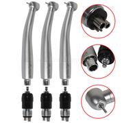 3Pcs Manipolo dentale Turbina High Speed Push Handpiece Big & 4H Coupler fit NSK