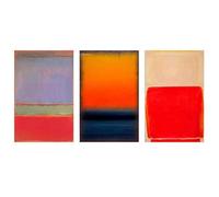 3Pcs Mark Rothko Colorato Dimensione più grande Giclée Tela Stampa La Pittura Poster Home Decor Riproduzione Decorazioni Pareti Astratto Stampe Su Tela（70x100cm）28x39inch,Senza Cornice)