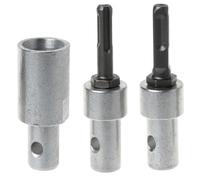 3PCS Metal Garden Auger Drill Bit Adapter for Connecting 4"/ 6" Auger Drills to 1/2 Electric Drills, Impacts Driver, Hammer