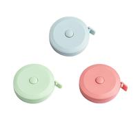 3PCS Metro Sarta, Metri a Nastro Retrattile da 1,5 m in PVC Morbido, Metro Sarta a Colori, Nastro di Misurazione per il Torace, Ideale per Cucito, Misurazione del Corpo e Artigianato(Rosa, Blu, Verde)