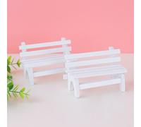 3PCS Mini panche in legno Ornamenti artigianali Panca da giardino