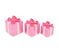 3Pcs Mini Scatole Ornamenti Stile Carino Scala 1/12 Materiale Carta FAI DA TE Pacchetti di Natale Figurine Set Per La Decorazione di Vacanza Casa delle Bambole Scatole Regalo