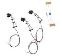 3Pcs Modello Ferroviario, Tubo In Acciaio Inox Post 2-LED Blocco Luci Di Segnalazione, Per Costruire Layout, 12V AC/DC Compatibile, Brand New E Alta Qualità