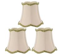 3Pcs Modern Lampshade, European Style ClipOn E14 chandelier shades Beige Decorative Light Cover for Chandelier, Candle Lamp, Bedroom, Living Room, Study