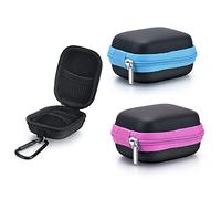 3PCS Multi-Color Nylon Olio Essenziale Custodia Portatile Viaggio Aromaterapia Smalto Storage Organizer Borse Doppio Strato 1-5ML Roller Bottiglie Conservazione Duro Shell Box, x, 3.15x2.36x1.45inch