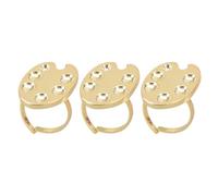 3Pcs Nail Art Palette Anelli Unghie Art Polish Holder Palette Metallo Strumento Per Disegni Nail Polish Holder