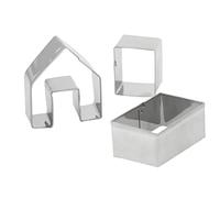 3pcs Natale Gingerbread House Cookie Cutters Set Gingerbread Cookie Cutter Bake Your Own Piccola Casa Di Pan Di Zenzero Kit Little Cookie Christmas House Cottura Stampo