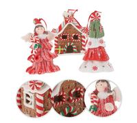 3pcs natalizio decorazione sospesa argilla argilla ornamenta di oggetti