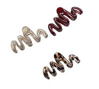 3Pcs Ondulato Clip di Capelli Antiscivolo Grip Artiglio Per Le Donne Lunghe Accessori Alla Moda Forte Tenuta Fermagli di Modo Accessori Per Capelli Delle Donne