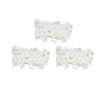 3PCS Organza Trim, Vintage Floral Lace Ribbon, Width Bow Sewing Material, Handmade Dress Embellishment Supplies for Clothing, Home Decor, Wedding Crafts