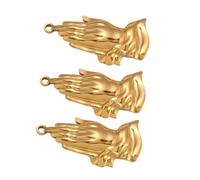 3Pcs Pendenti In Acciaio Inox Pregare Mano Fascino Per Gioielli Fatti A Mano Progetti Religiosi Componenti Gioielli Forniture, Misura unica, come descritto, come descritto