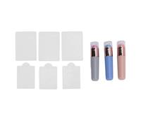 3pcs Pennelli in Silicone e Piastre di Timbrai 6 Pezzi per la Nail Art Ombre, Strumenti di Applicatore a Polvere per Chiodo Cromato per Salone per Unghie (progettati con
