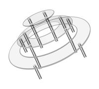 3pcs per la torta acrilica Stiplo display acrilico Visualizzazione della torta