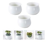 3pcs piccolo tondo floreale ceramico mini semplice vaso di fiori pianta pentola