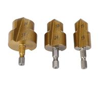 3PCS PPR Lifting Drill Bits - 1/4 Inch Hex Shank Pipe Reamer & Water Tube Expansion Hole Opener Bits (15-19mm, 18-24mm, 24-31mm) - for Plumbers, DIY Enthusiasts