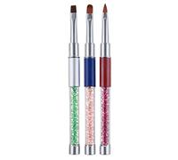 3Pcs Pro Nail Art Pennello Pittura Penna per Unghie Acriliche Stile Misto 01