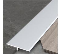 3Pcs Profilo T in Alluminio, Striscia di Transizione per Pavimento, 2,2 x 0,9 m, per modanatura per porte, pavimenti in laminato, giunzione di fessure di(Silver,4CM*270cm(3 * 90cm))
