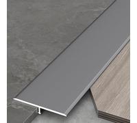 3Pcs Profilo T in Alluminio, Striscia di Transizione per Pavimento, 2,2 x 0,9 m, per modanatura per porte, pavimenti in laminato, giunzione di fessure di(Gray,4CM*270cm(3 * 90cm))