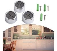 3PCS Push In Asciugamani da T Grip Gancio Cromato Autoadesivo Cucina Pan