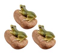 3pcs Resin Rana Ornamenti Micro-Paesaggio Decorazioni Micro-Giardino Decori
