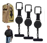 (3pcs) Retractable Anti-Theft Phone Holder Strap - Heavy-Duty Square Pull-Tab Lanyard Keychain with High Tensile Strength for Outdoor Travel Hiking