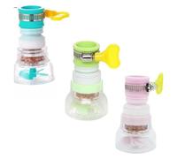 3pcs Retractable Faucet Extender Filter Adapter Anti-Splash Transparent Nozzle with Water Purification Per Cucina(Mixed color)