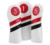 3Pcs Reusable PU Golf Club Covers Set Multicolor Durable Golf Head Protectors