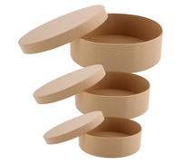 3pcs rotonde scatole di carta per mestieri fai -da -te contenitori di