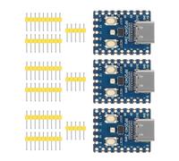 3PCS RP2040-Zero Board USB-C Dual-Core Cortex M0+ Microcontroller | Dual-core M0+ 133MHz, 264KB SRAM, 2MB Flash, USB-C, 29 GPIO, PIO, bassa potenza, programmazione a goccia (senza pin saldati)