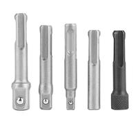 3pcs SDS Plus Adattatore per chiave a tubo e 2pcs SDS Plug Extension Esagonale in acciaio cromato-vanadio Strumento elettrico