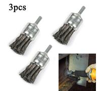 3pcs / Set 25mm Filo Nodo Estremità Spazzola Acciaio Rimozione Tools for Mola O