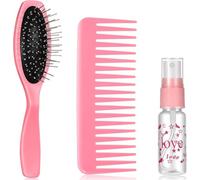 3PCS Set Parrucchiera Bambina, con Spazzola Districante, Pettine a Denti Larghi, Flacone Spray, Accessori per 18 pollici Bambole, Regalo Giocattolo per Ragazze 3 Anni+
