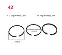 3pcs Set pistone anelli per compressore d'aria 42 mm 47 mm 48 mm 51 mm 52 mm 65 mm di diametro pneumatici Equiliziali Equilibri compatibili con vari modelli(42mm)