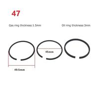 3pcs Set pistone anelli per compressore d'aria 42 mm 47 mm 48 mm 51 mm 52 mm 65 mm di diametro pneumatici Equiliziali Equilibri compatibili con vari modelli(47mm)